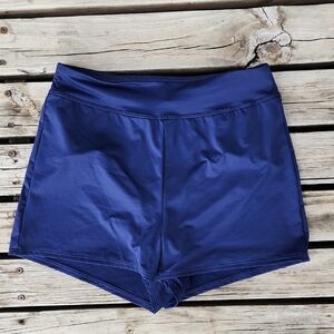 Lands' End Women's Swim Shorts - Navy Blue Size 6 Gently Used Stretch Beach Pool